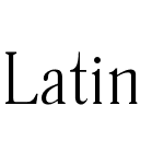 Latin Narrow
