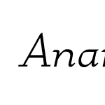 Anarckhie-Italic