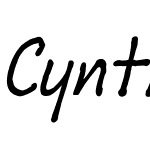 Cynthia Handwriting