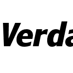 Verdana Pro Cond Bold Italic