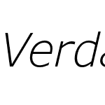 Verdana Pro Light Italic