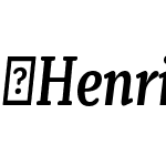 Henriette-CompressedMediumItalic