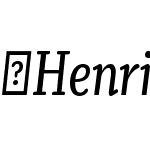 Henriette-CompressedRegularItalic