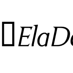 ElaDemiserifLightItalic