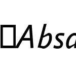 AbsaraSans-RegularItalic