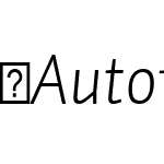 Auto1-LightItalic