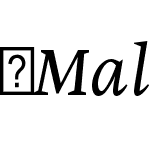 MalabarPro-Italic