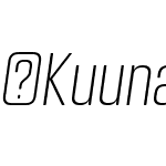 KuunariRounded-ExtraLightCompressedItalic