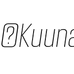 KuunariRounded-ThinCompressedItalic