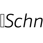 SchnebelSansME-LightItalic