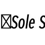 SoleSans-RegularExtraCondensedItalic