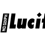 LuciferSans-CompressedBlackItalic