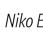 NikoExtraCondensed-ExtralightItalic