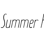 Summer Font