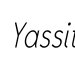 YassitfCondensed-ThinItalic