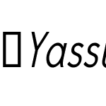 YassitfCondensed-LightItalic
