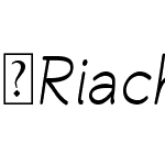 Riacho-LightItalic