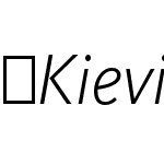 KievitPro-LightItalic