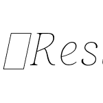 RestoraNeue-ThinItalic