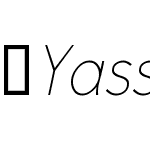 YassitfNarrow-UltraThinItalic