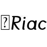 Riacho-CondensedSemiboldItalic