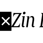 ZinDisplayCond-RegularItalic