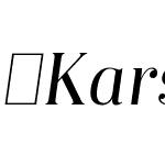 Karsten-RegularItalic