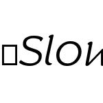 SlowglassAlt-Italic