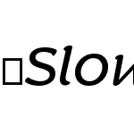 Slowglass-MediumItalic