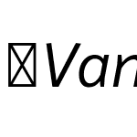 VanSans-RegularItalic