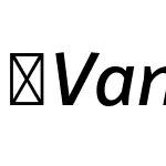VanSans-MediumItalic