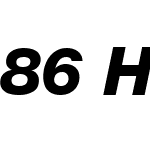 86 Helvetica HeavyItalic