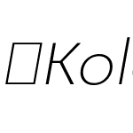 Kole-ExtraLightOblique