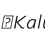 KalunyPro-LightItalic