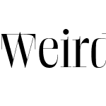 Weird Serif v0.1 Demo