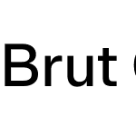 Brut Grotesque WEBL