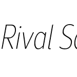 Rival Sans Narrow