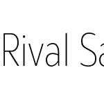 Rival Sans Narrow