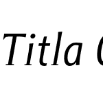 Titla Cond Book Italic