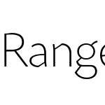 Range Sans