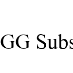 GG Subscript Serif