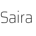 Saira SemiCondensed Thin