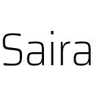 Saira SemiCondensed ExtraLight