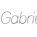Gabriel Sans Cond Thin Italic