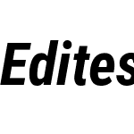 Editeshion Condensed Bold Italic