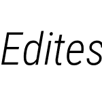 Editeshion Condensed Light Italic