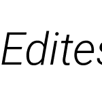 Editeshion Light Italic