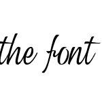 the font