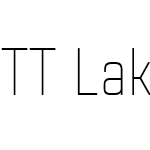 TT Lakes Neue Condensed