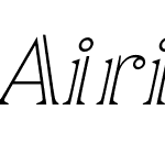 Airium Italic PERSONAL USE ONLY